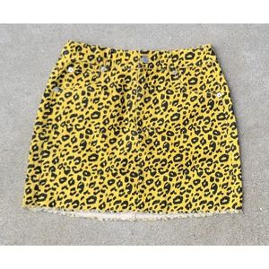 Cotton Candy LA Animal Print Denim Skirt